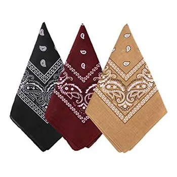 Маска кърпа носна кърпичка многофункционален плътен цвят нов двустранен печат мъжки и женски тюрбан в памучна кърпа