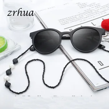 ZRHUA нова мода очила веригата за жени на метални слънчеви очила кабели мъниста очила, ремък да държи колани момиче очила въже