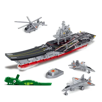 Sluban Military подводница sets boat aircraft carriers warship model Building Block кораб на 3D Construction Brick Child gift toys