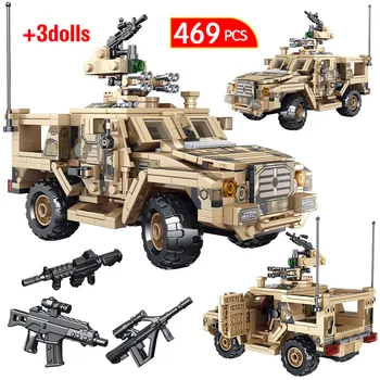 Град WW2 армия желязна кръв тежки камиони модел тухли военната Колесница на автомобил цифри градивните елементи на играчки за деца момче