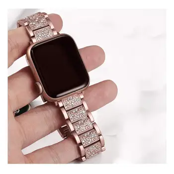 Diamond калъф + каишка за Apple Watch 40 мм 44 мм 38 мм 42 мм iWatch series 5 4 3 2 1 гривна apple watch каишка от неръждаема стомана жени