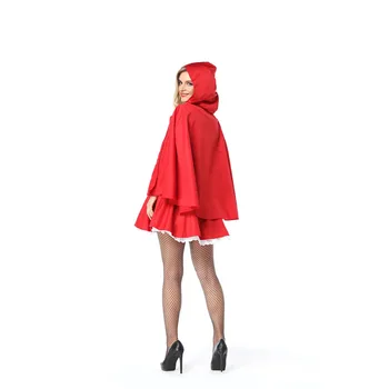 Хелоуин костюми за жени малката Червена Шапчица рокля cosplay дамски необичайна за възрастни маскировочная дрехи с плащом Party Носете