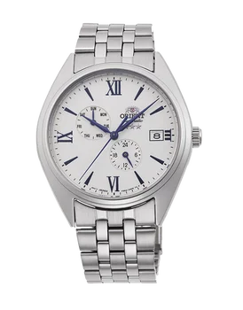 Автоматични часовници man Orient RA-AK0506S Хотелът Tristar каишка с ръчно от стоманени автоматично мъжки часовник бял циферблат стоманен каишка