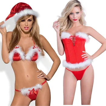 2020Women Lingerie Sexy Hot Underwear Коледа Costume Дантела Lady Dress Babydoll Apparel Chemise спално облекло