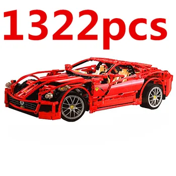 Compatibtoyscar Racers Техника ENZO 1:10 Super Sports Car Enzo Model Blocks Set Brick детски играчки, подаръци