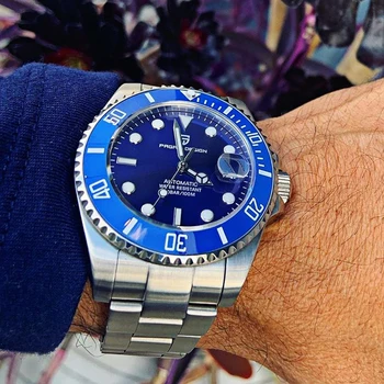 Нов дизайн на PAGANI мъжки автоматичен часовник модни луксозни Механични ръчни часовници е от неръждаема стомана водоустойчив часовник relogio masculino