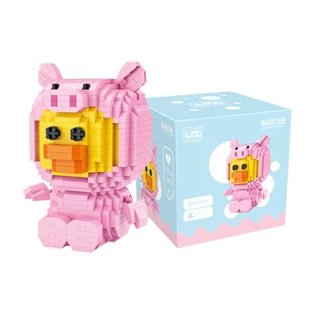 LOZ Mini Diamond Bricks Жираф Pink Pig Cartoon Assembly Model Micro Building Blocks забавни играчки за деца, подарък създател