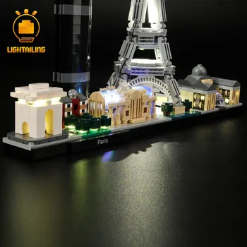 LIGHTAILING LED Light Kit For Architecture Paris Lighting Set е съвместим с модел 21044 (не са включени в комплекта)