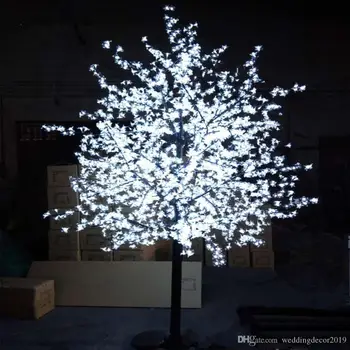 2 м 6.5 фута Височина открит изкуствена Коледна елха LED черешов цвят дърво светлина 1150 бр. светодиоди директен ствола на дървото Безплатна доставка