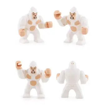 Moc Nature animal white Gorilla figures building block parts сам bricks забавни играчки за деца подаръци