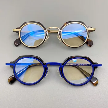 Старомодни Кръгли Очила Рамка Мъжете Квадратни Очила За Очите Жени Оптичен Късогледство Рецепта За Очила Рамка Прозрачни Очила Oculos