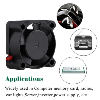 Gdstime 2Pcs 5V 12V 24V Топка/Sleeve Axial Cooler 25x25x10mm 2.5 cm Mini Cooling Fan 2510 25 мм центробежен електрически вентилатор на 3D принтер