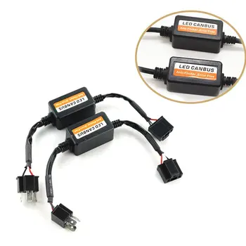 Двойката H11 H15 H4 H7 9007 9005 LED CAN-BUS Warning Error Free Decoder Canceller кондензатор Анти-трептене резистор колан кабели на системи