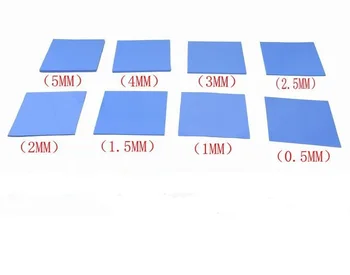 8 бр IC Card Heatsink охлаждащи подложки 100*100 мм и 0.5 мм 1 мм 1.5 мм 2 мм 2.5 mm 3 mm 4 mm 5 mm комбинирана водещ топлинна силиконови уплътнители