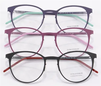 Най-продаваните кръгли очила рамки на жените и мъжете очни очила, оптични рамки за очила прости, прозрачни лещи Oculos Grau De Feminino SR1475