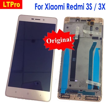LTPro Original Working LCD Display Touch Screen Digitizer Assembly Frame with For Xiaomi Redmi 3 3S 3pro / 3X Phone Parts