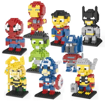 Marvel Spiderman Супермен Играчки Lego Batman събрана кукла играчка малки градивни елементи необикновена играчка за деца съвместими с Lego