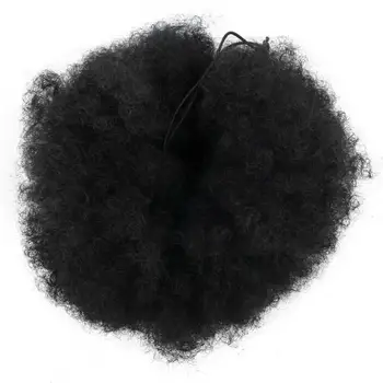 Deyngs опашка перука удължаване на коса от синтетични пластове афро-кратък извратени извратени афро кок дантела опашка част на косата
