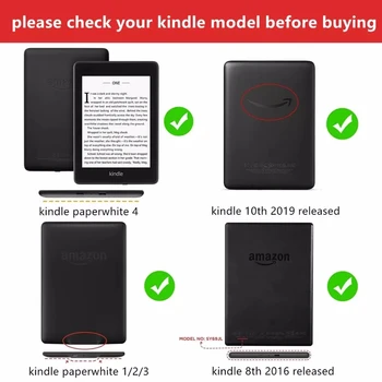 Чисто нов Kindle 10th Smart Case Case for Kindle Paperwhite 2/3/4 Hard Cover for Kindle 8th 2016 E-book Case for 10th Paperwhite