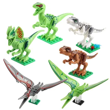 12 бр./компл. Jurassic Dinosaurs World Park Динозавър Raptor Защита Zone Building Blocks Set Children Toys Juguetes Compatible