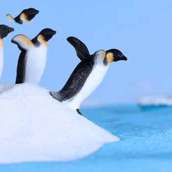 10шт Полярна Пингвин печат фигурки на животни модел страхотна градина домашен интериор миниатюрен украшение декорации DIY модерен аксесоари