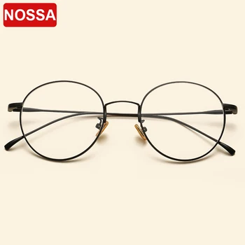 NOSSA 2018 през цялата реколта дизайнерски рамки за очила на жените и мъжете ретро кръг късогледство оптични рамки модерни очила с унисекс слънчеви очила