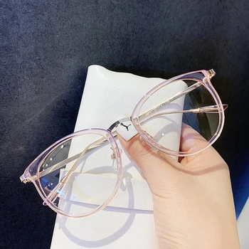 2020 Прозрачен Дамски Мъжки Рамки За Очила Дамски Реколта Оптична Компютърна Късогледство Предписани Очила С Метални Рамки За Очила