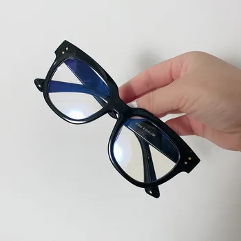 VWKTUUN очила рамка на жените и мъжете нитове широки слънчеви очила рамка квадратни очила унисекс анти-синя светлина прости очила фалшиви очила