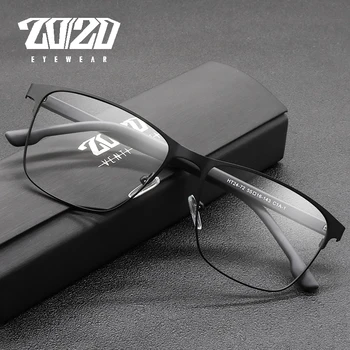 20/20 марката дизайн мъжете титан сплав оптични очила рамка ultralight квадрат късогледство рецепта за очила HT24-72