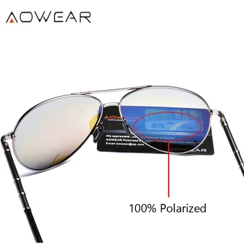 AOWEAR 2019 марка дизайнер поляризирани слънчеви очила мъжете средства огледало слънчеви очила мъжки слънчеви очила за шофиране сини очила Oculos gafas