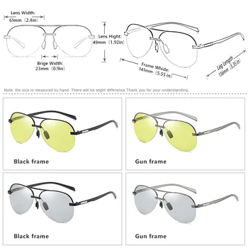 Включване на слънчеви очила мъжете поляризирана марка Day Night Vision Driving Glasses жени фотохромичните слънчеви очила мъжки UV400 Oculos De Sol