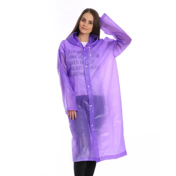 Жените и мъжете Ева прозрачен дъждобран преносим открит пътуване дождевики водоустойчив къмпинг с качулка за дъжд пончо пластмасов дъждобран
