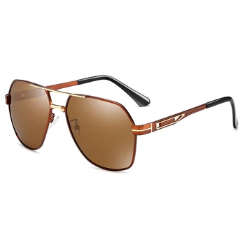Класически поляризирани слънчеви очила за мъже корпоративна дизайн метални слънчеви очила за шофиране дамска мода UV400 нюанси Oculos hombre de sol