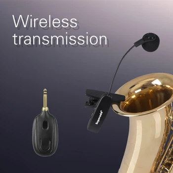 UHF clip-on инструмент, микрофон, саксофон микрофон, безжичен микрофон за тръби саксофон Рог Туба флейта кларинет тръба саксофон