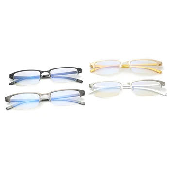 IVSTA алуминиеви очила мъжете Al-Mg крак рецепта за очила за компютър анти-сини лъчи на светлината блокиране на игралната късогледство половината рамки от метал