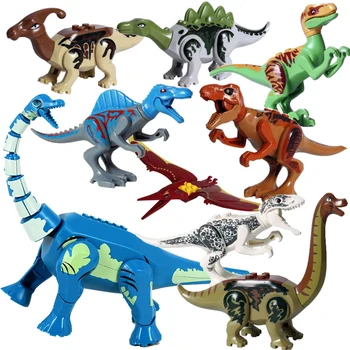 Нов свят на динозаврите Джурасик задаване на модел за изграждане на блокове, тухли Дино играчка, подарък за деца Dinosaure Парк няма кутия