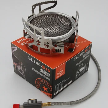 Булин мини газова печка ветрозащитная къмпинг котлон открит кухненски принадлежности за пикник инфрачервена печка е Сплит печка BL100-B15