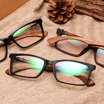 HDCRAFTER New Vintage Real Wood Eyeglasses спектакъл мъжете рецепта оптични рамки късогледство далекогледство прогресивно рамки за очила
