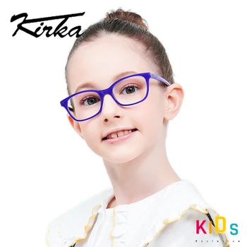 Kirka нови деца анти-синя светлина ацетат очила деца оптични очила компютърни рамка мода, момчета и момичета прозрачни лещи Eywear