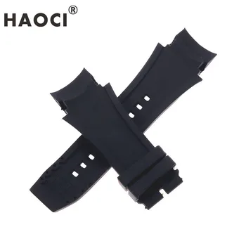 Високо качество на 35mmx26mm черен силикон каишка за часовник Invicta Болт мъжете каишка за часовник гривна колан спорт водоустойчив