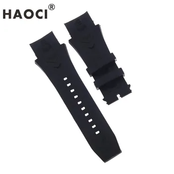 Високо качество на 35mmx26mm черен силикон каишка за часовник Invicta Болт мъжете каишка за часовник гривна колан спорт водоустойчив