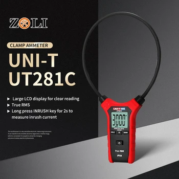 True RMS Технологична Ammeter UNIT UT281C Digital Flexible Технологична Meter Multimeter UT281C Комплексно Table Backlight/Auto Shutdown