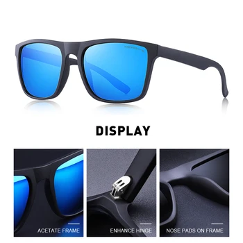 MERRYS DESIGN Men HD Polarized слънчеви очила мъжки шофиране Spuare нюанси класически слънчеви очила за мъже UV400 S3005
