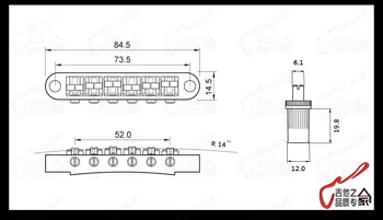 1 компл. черен никел GuitarFamily Tune-O-Matic електрическа мост и хвостовая част произведено в Корея