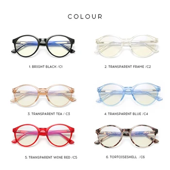 2020 нов анти-синя светлина Кръгли рамки за очила за жени, мъже, компютърни защитни очила UV400 оптични очила