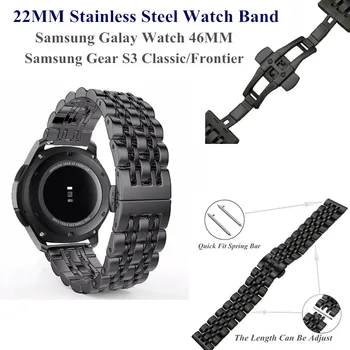 Samsung Samsung Galaxy Watch 42 мм и 46 мм, каишка за часовник от неръждаема стомана замяна за Samsung Gear S2 S3 Classic/Frontier