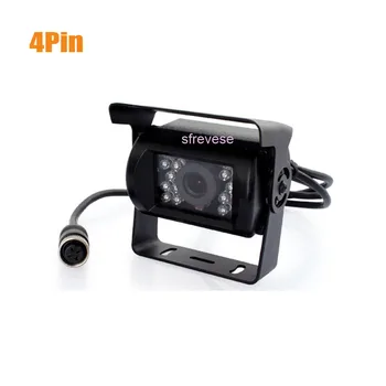 4x 4Pin 18 IR LED Car Reversing Backup Parking Camera+ 7