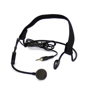 Професионален Headworn кондензатор микрофон слушалки с микрофон с 3.5 мм мъжки винт Jack микрофон за караоке безжична система за предавателя