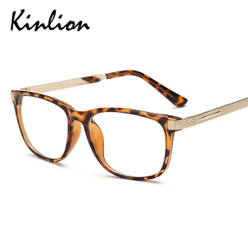 Kinlion Vintage Metal Eye Glasses Frames for Women Men Square Optical Glasses Frame Ladies Clear Рецепта Eyeglasses Eyewear