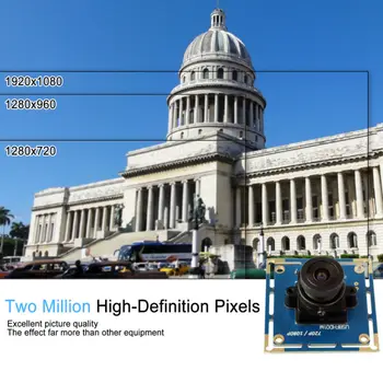 ELP 2.1 mm широкоъгълен Mjpeg 2megapixel Full Hd Ominivison OV2710 Camera USB за промишлени,модул камера Usb Machine Vision